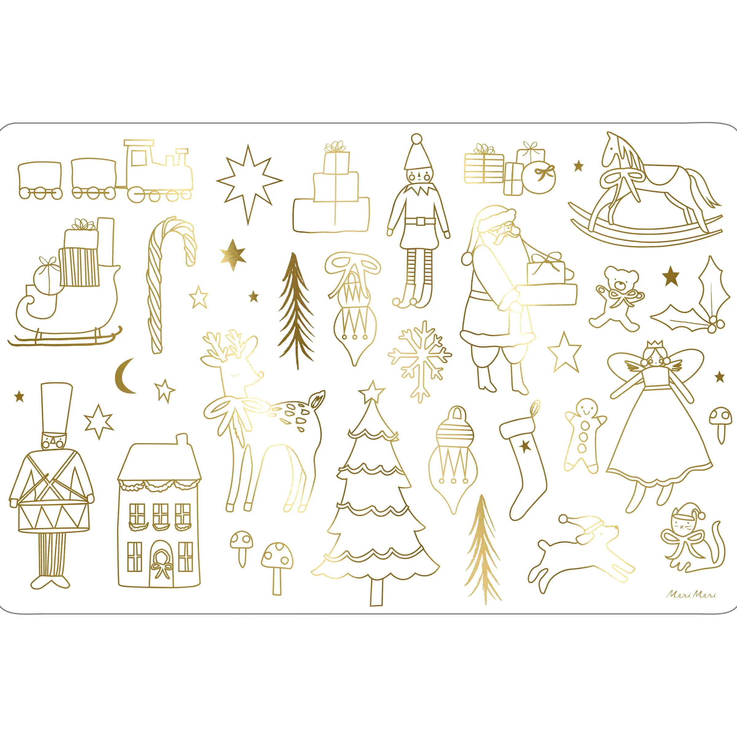 Christmas Coloring Placemats (x 8)>Meri Meri New