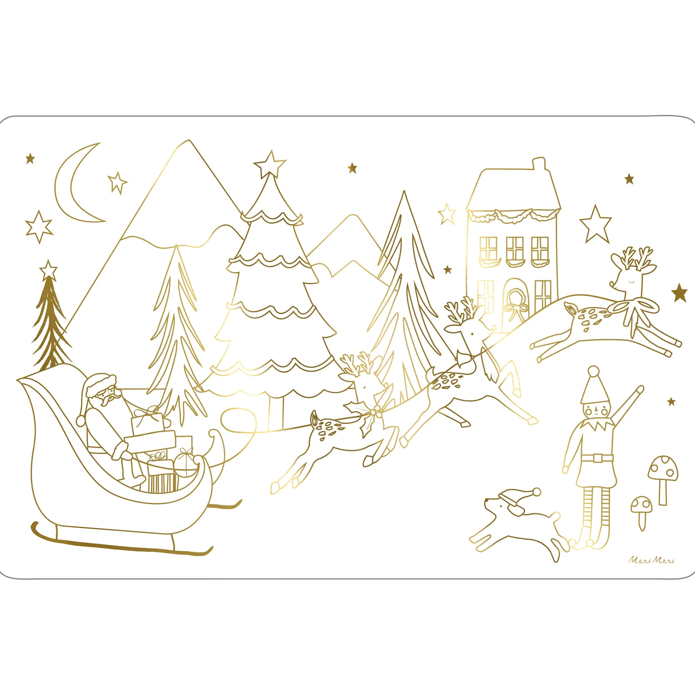 Christmas Coloring Placemats (x 8)>Meri Meri New