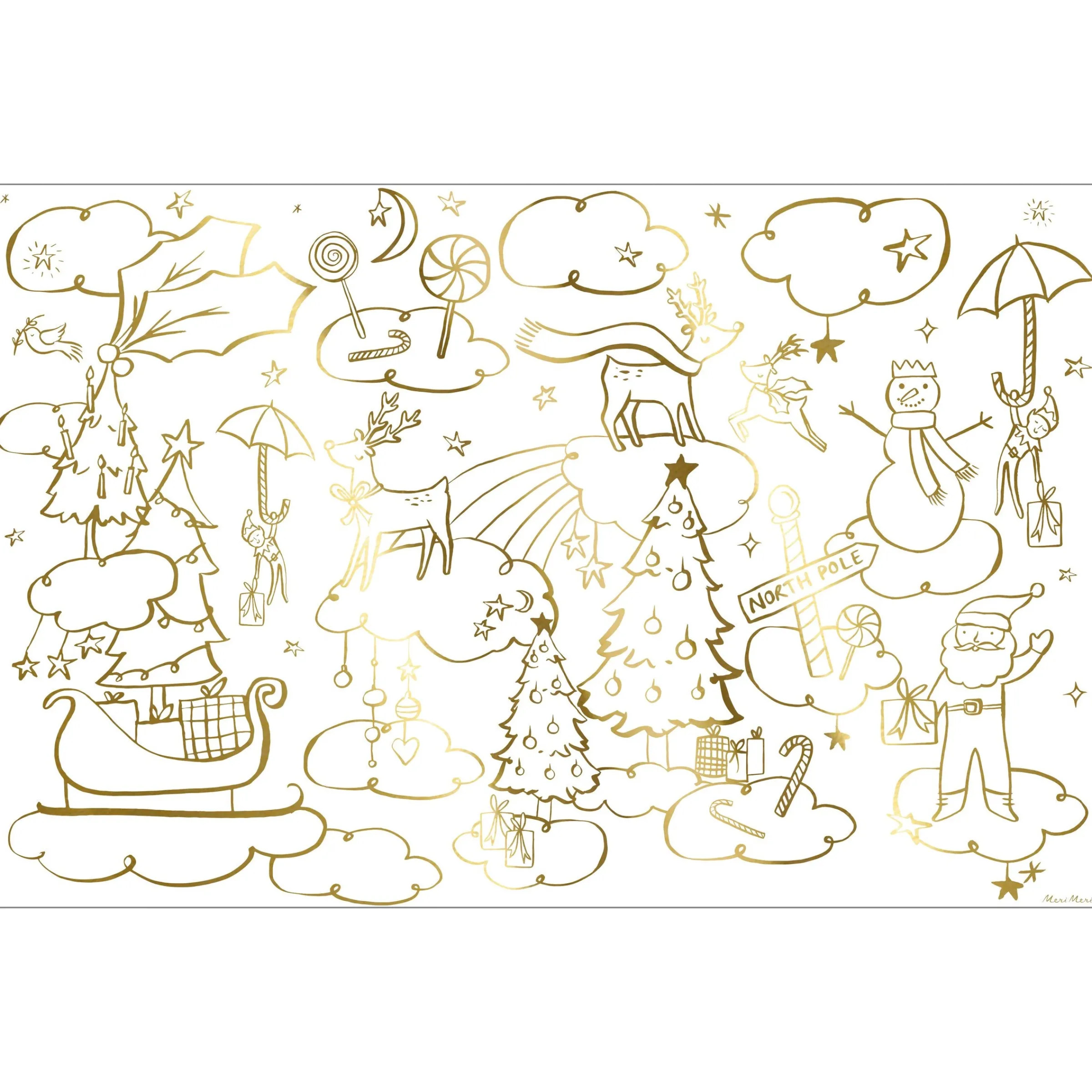 Christmas Coloring Posters (x 2)>Meri Meri Discount