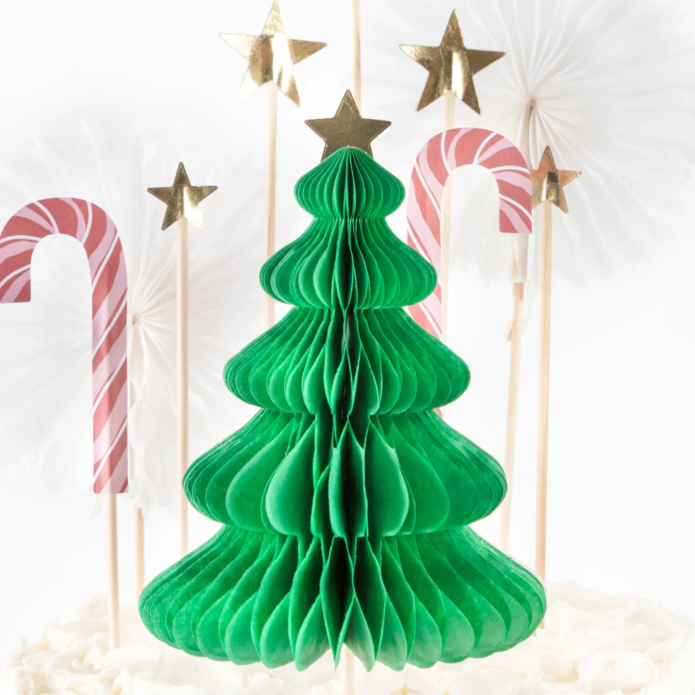 Christmas Honeycomb Cake Topper Set (x 10)>Meri Meri Sale