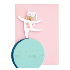 Circus Cat Stand-Up Birthday Card>Meri Meri Hot