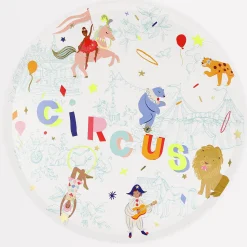 Circus Dinner Plates (x 8)>Meri Meri Sale