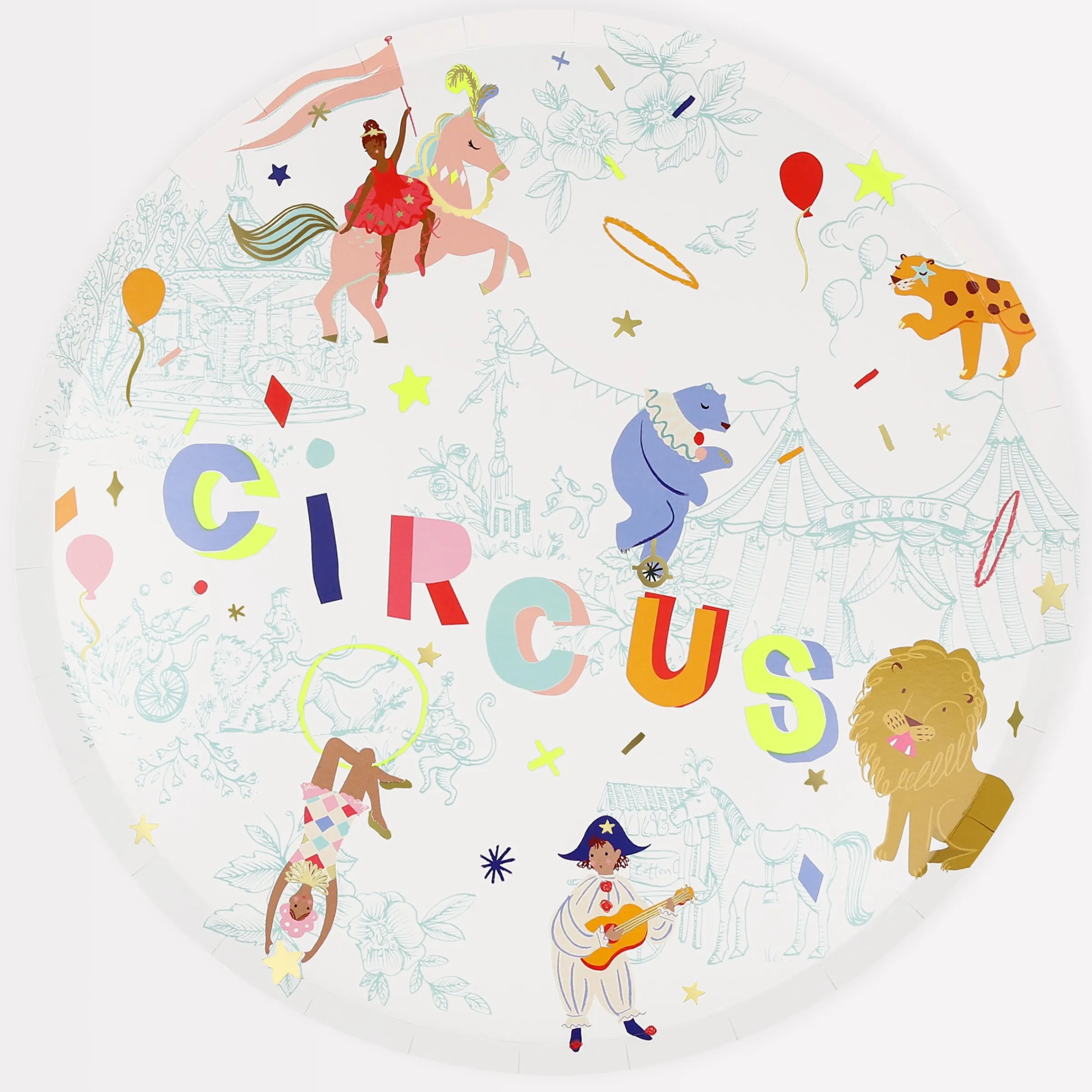 Circus Dinner Plates (x 8)>Meri Meri Sale