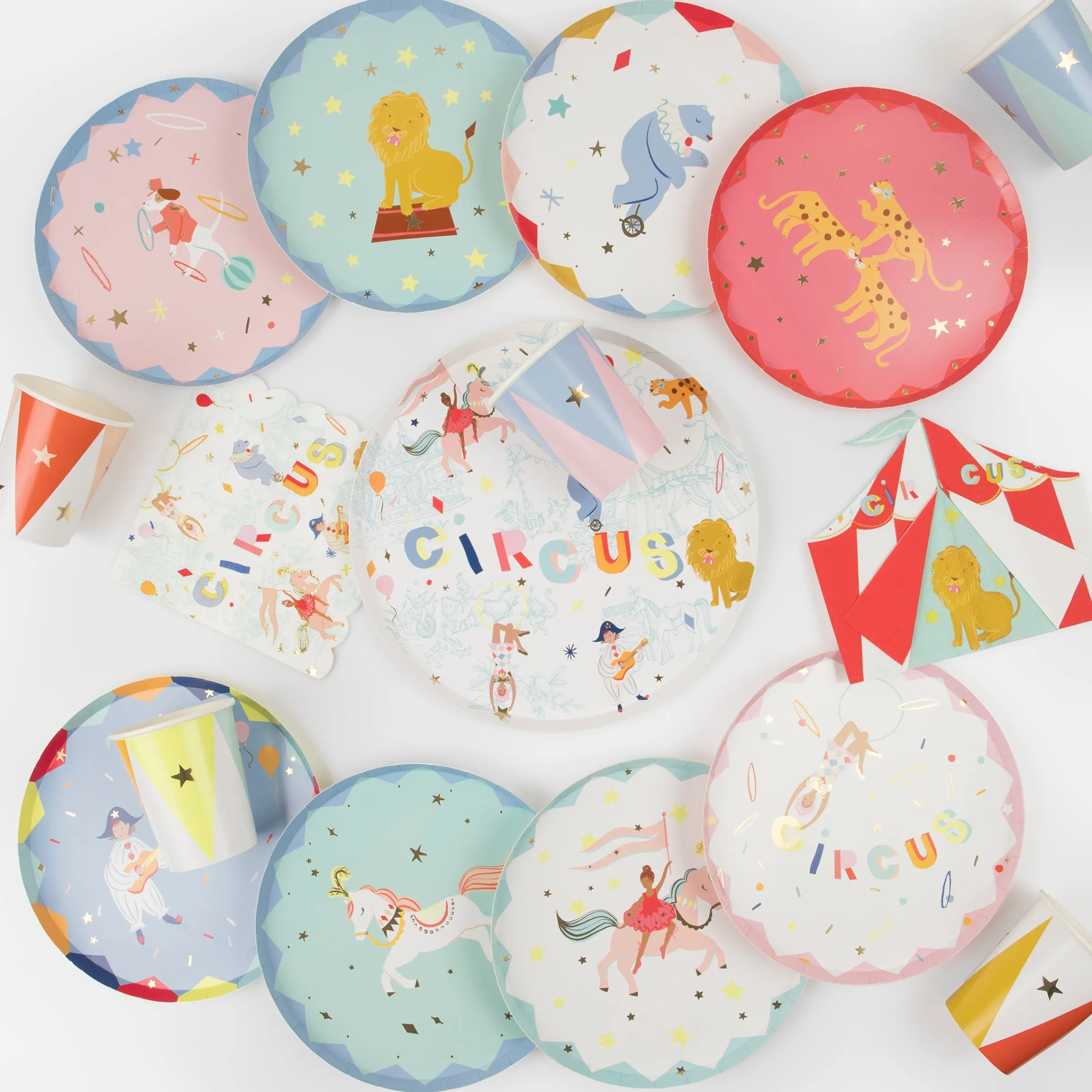 Circus Side Plates (x 8)>Meri Meri New
