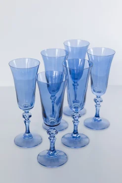 Cobalt Blue Regal Flutes ( x 6)>Meri Meri Fashion