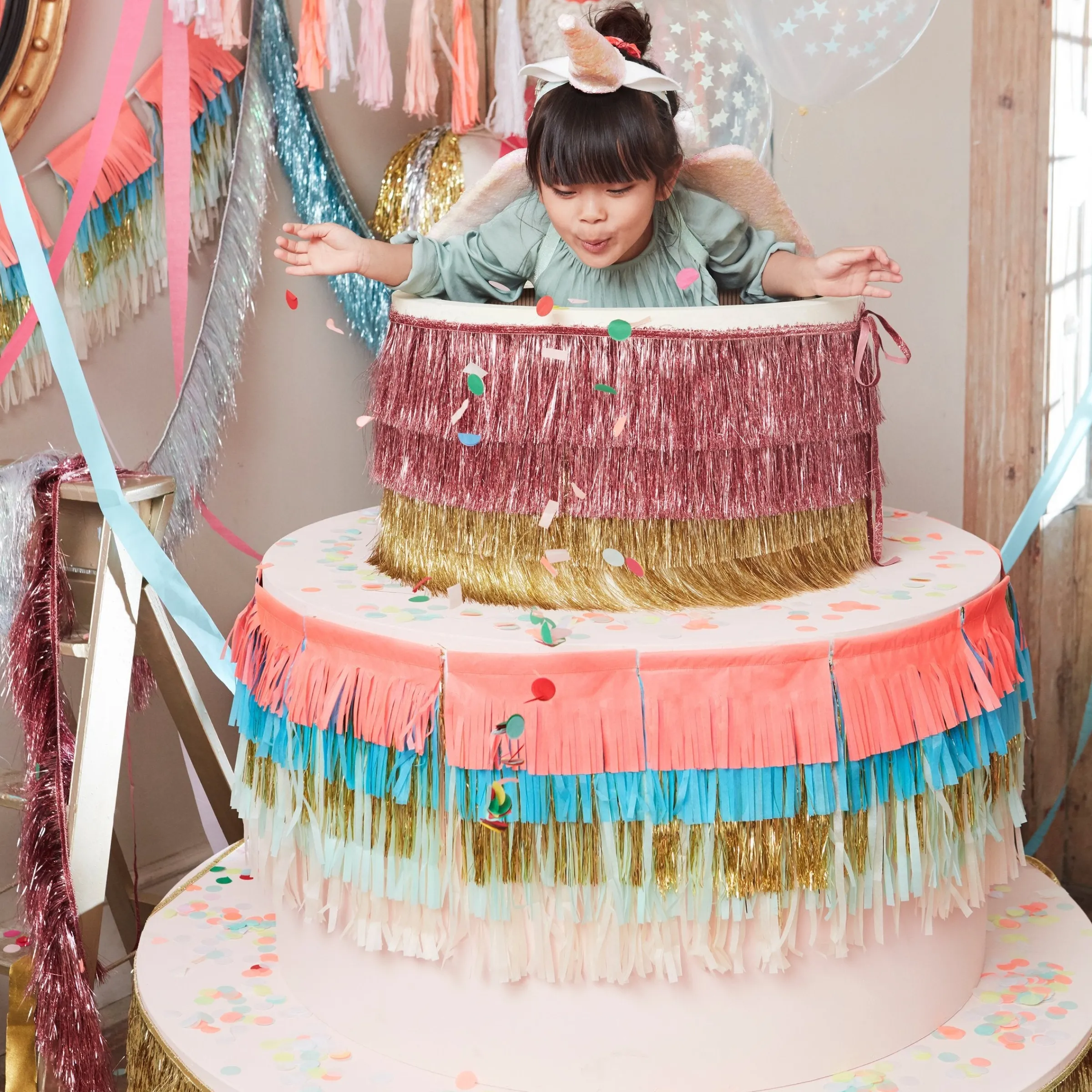 Colorful Fringe Large Garland>Meri Meri Hot