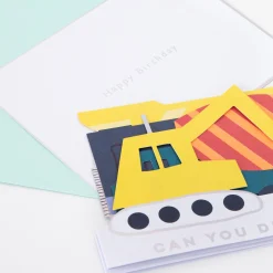 Construction Vehicles Birthday Card><noscript><img width=