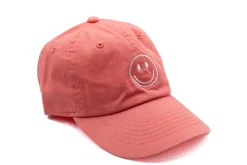 Coral Crush Smiley Face Hat>Meri Meri New