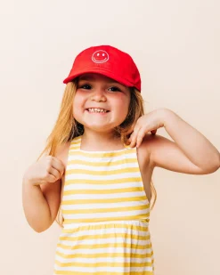 Coral Crush Smiley Face Hat><noscript><img width=