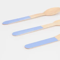 Cornflower Blue Wooden Cutlery Set (x 24)><noscript><img width=