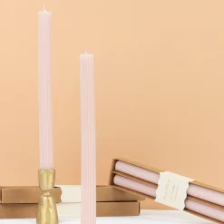Cotton Candy Pink Table Candles (x 2)>Meri Meri Discount
