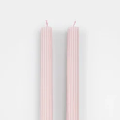 Cotton Candy Pink Table Candles (x 2)><noscript><img width=