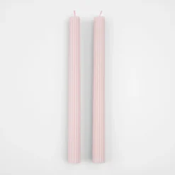 Cotton Candy Pink Table Candles (x 2)><noscript><img width=