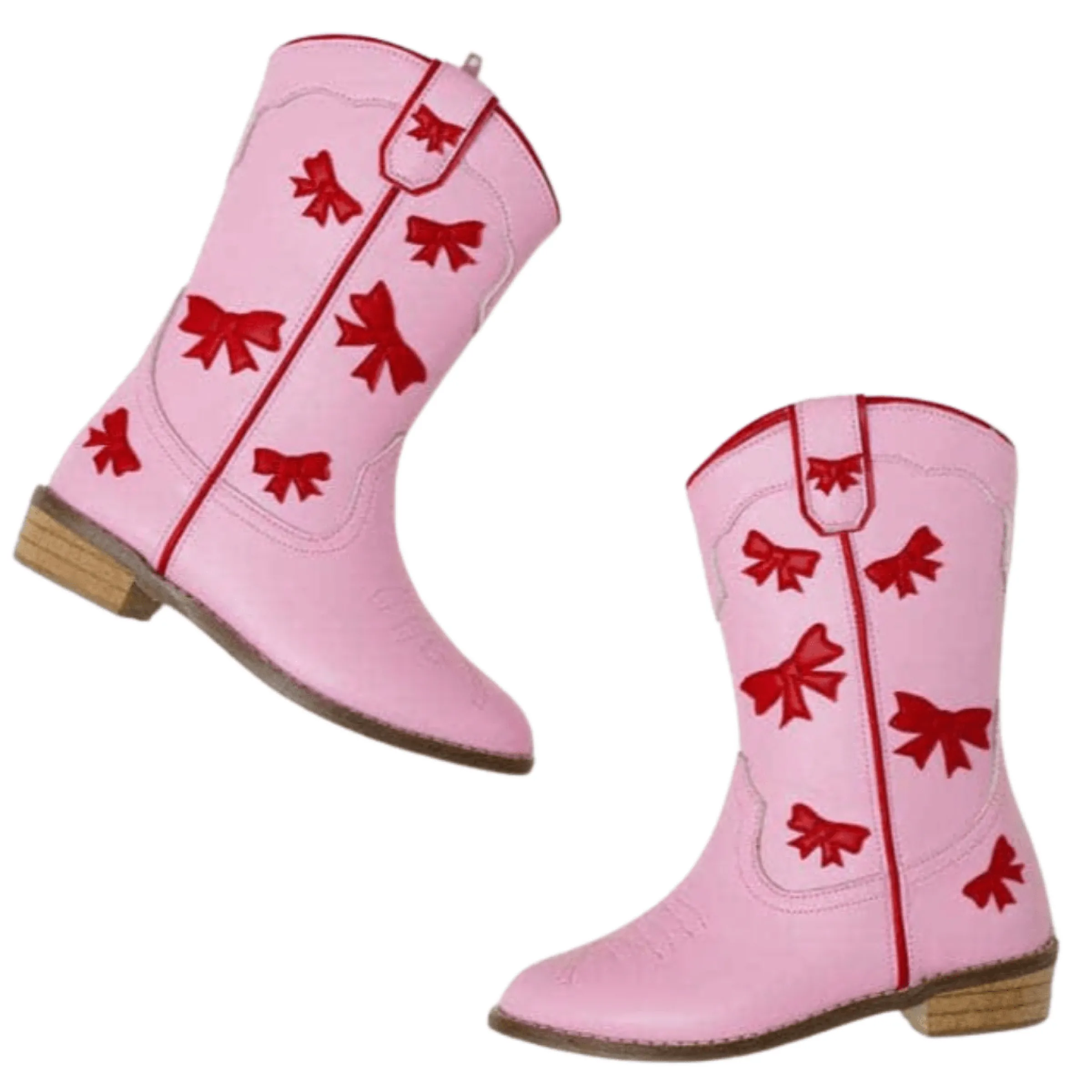 Cowgirl Red + Pink Bow Boots>Meri Meri Online