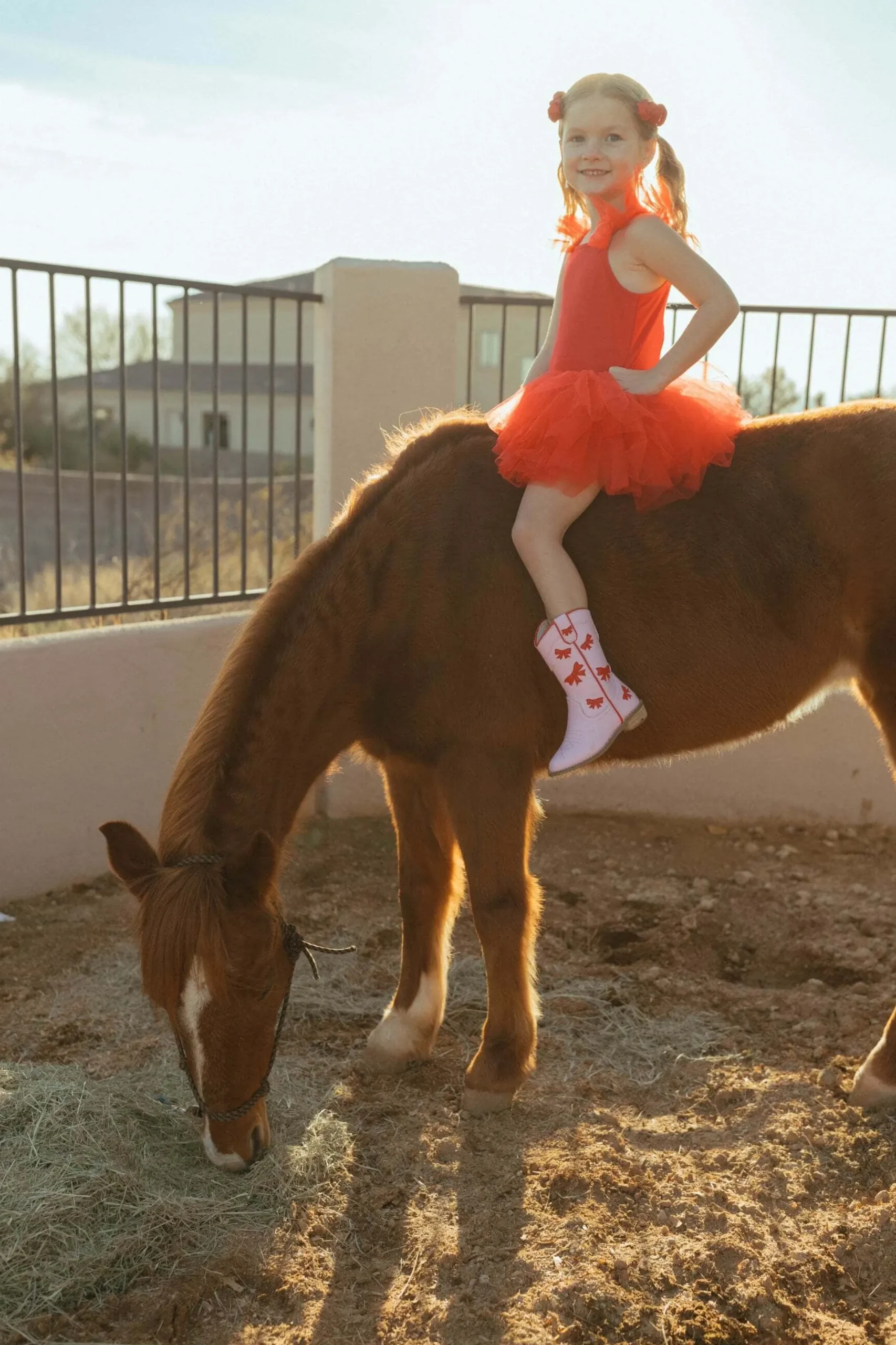 Cowgirl Red + Pink Bow Boots>Meri Meri Online