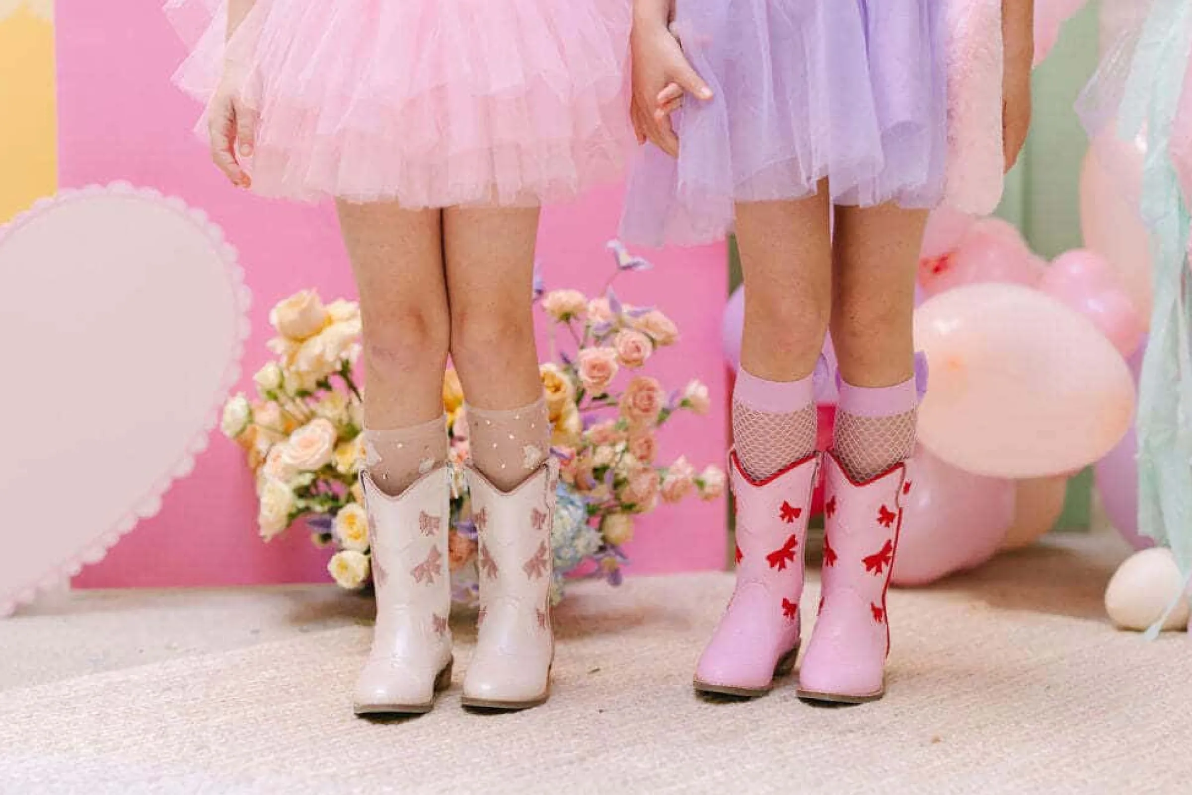 Cowgirl Red + Pink Bow Boots>Meri Meri Online