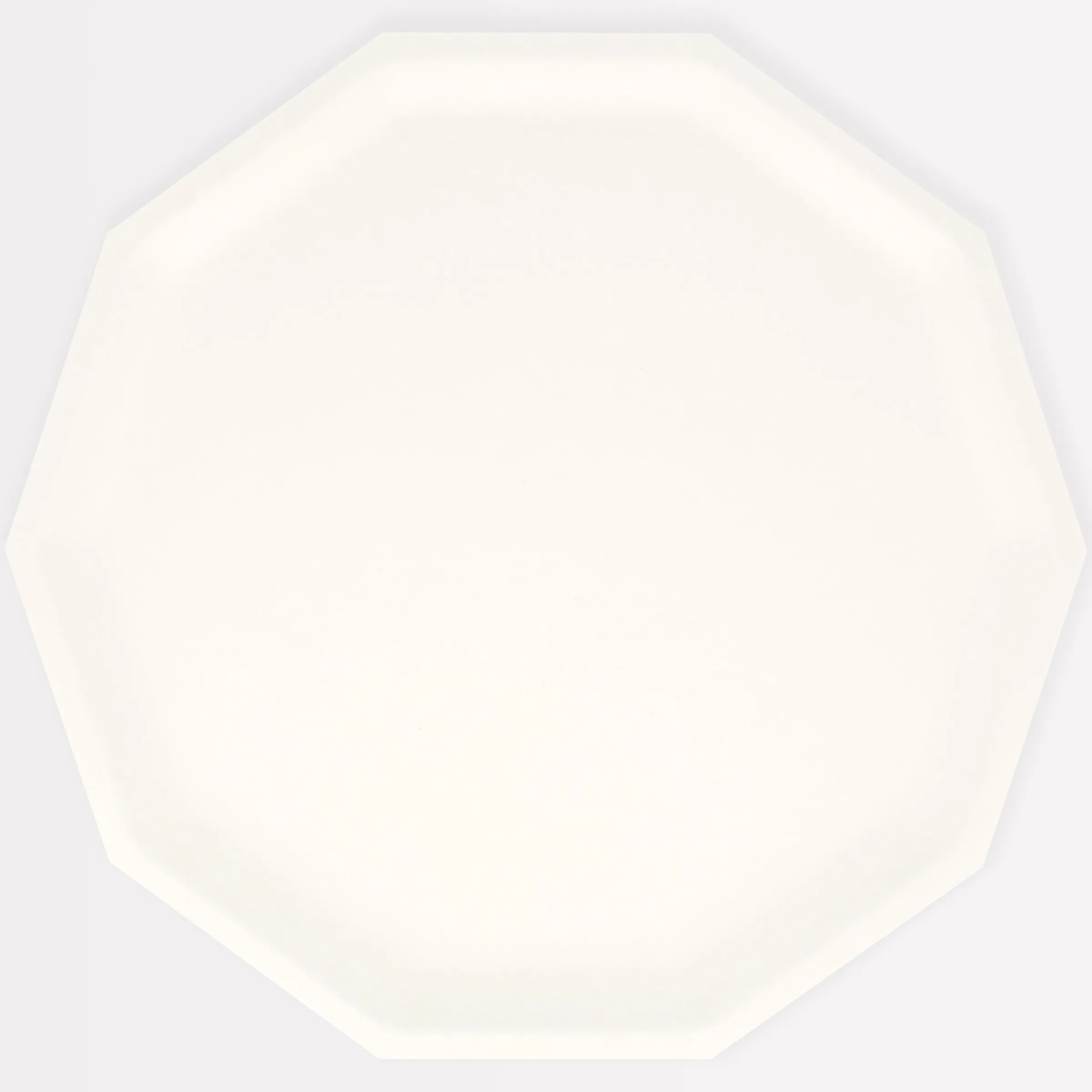 Cream Decagon Compostable Dinner Plates (x 8)>Meri Meri Discount