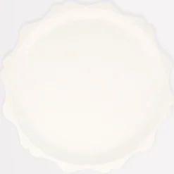 Cream Decorative Edge Compostable Dinner Plates (x 8)>Meri Meri Clearance