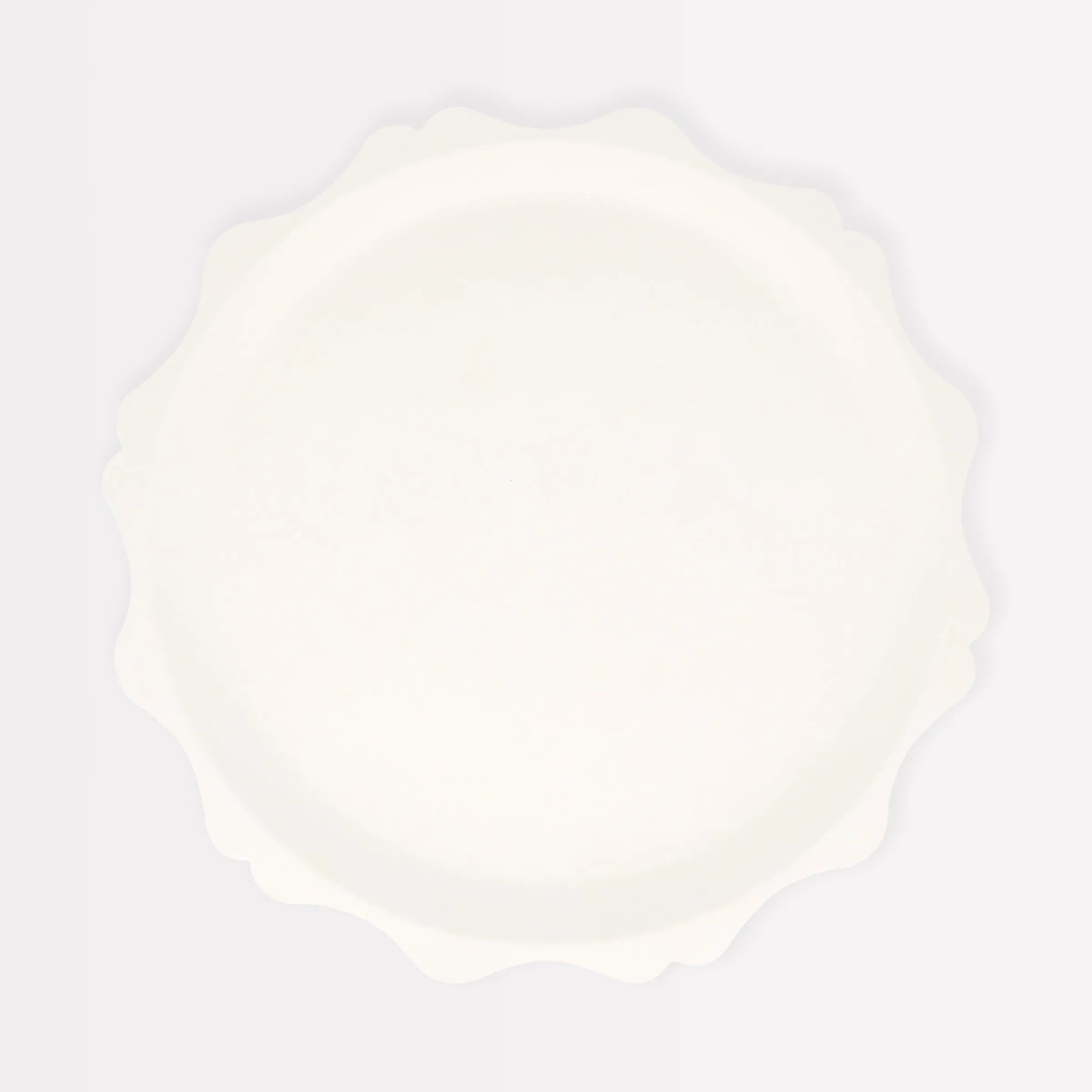 Cream Decorative Edge Compostable Side Plates (x 8)>Meri Meri Clearance