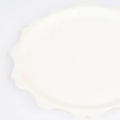 Cream Decorative Edge Compostable Dinner Plates (x 8)><noscript><img width=
