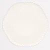 Cream Dot Edged Flower Compostable Dinner Plates (x 8)>Meri Meri New