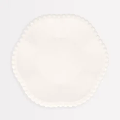 Cream Dot Edged Flower Compostable Side Plates (x 8)>Meri Meri Best