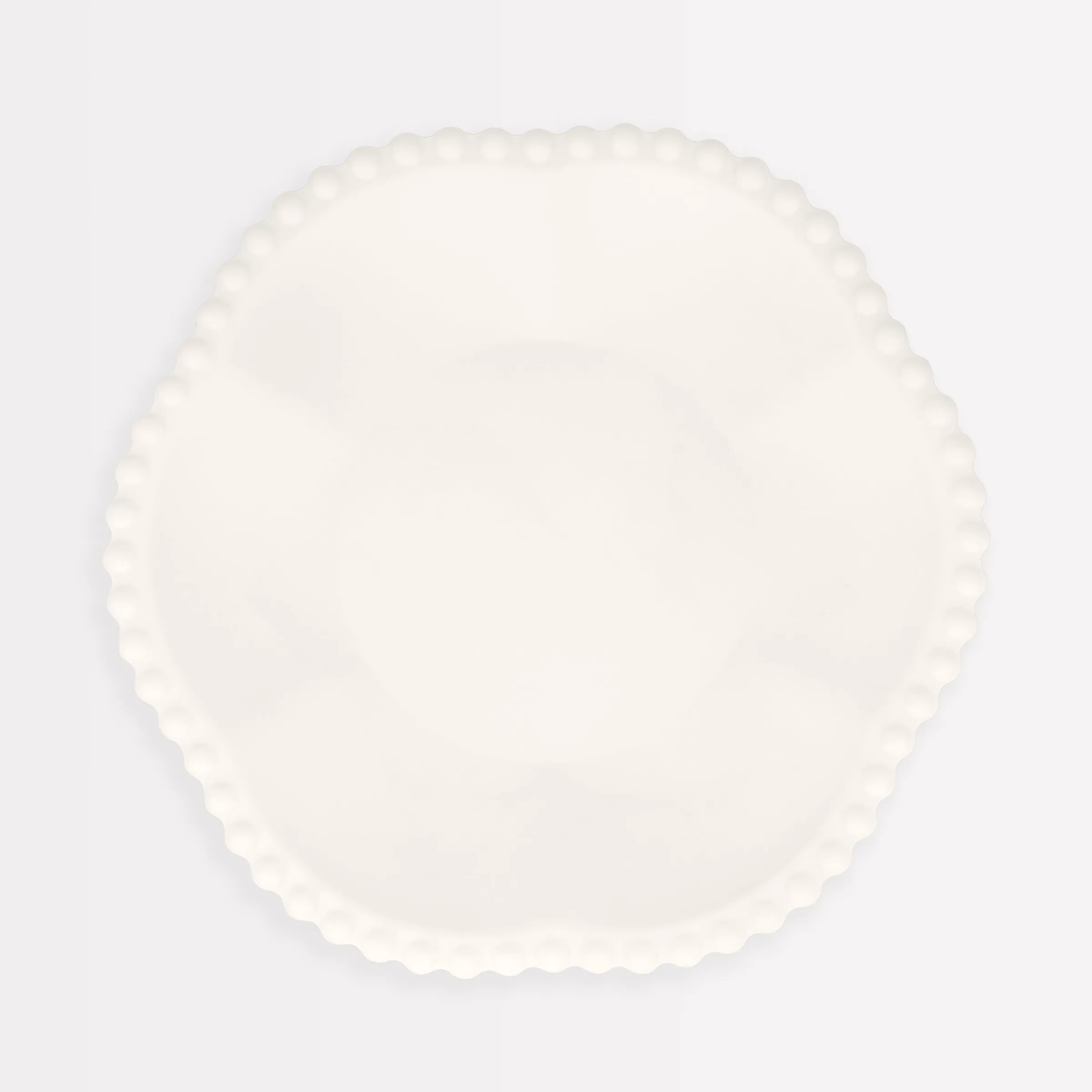 Cream Dot Edged Flower Compostable Side Plates (x 8)>Meri Meri Best