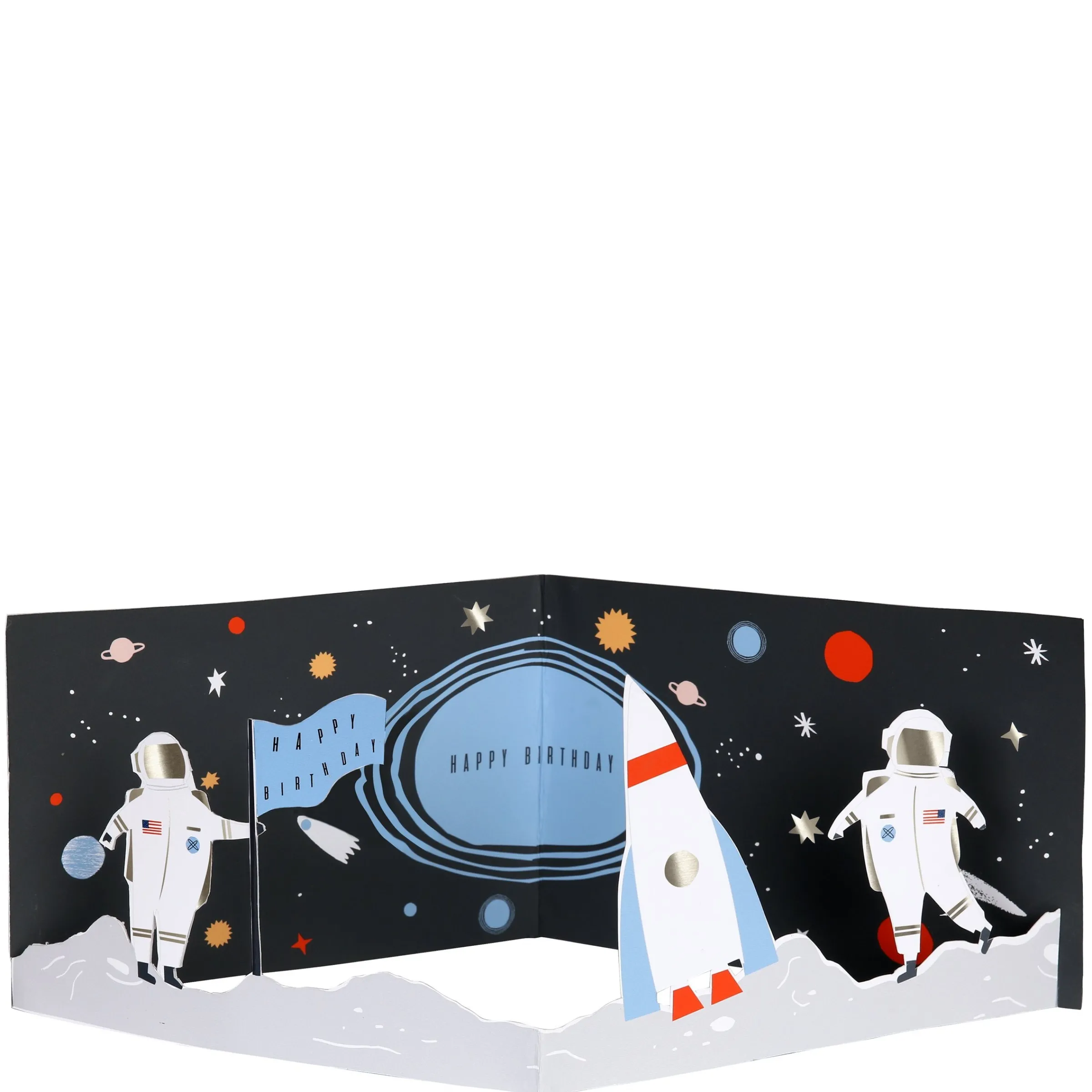3d Space Scene Birthday Card>Meri Meri Outlet