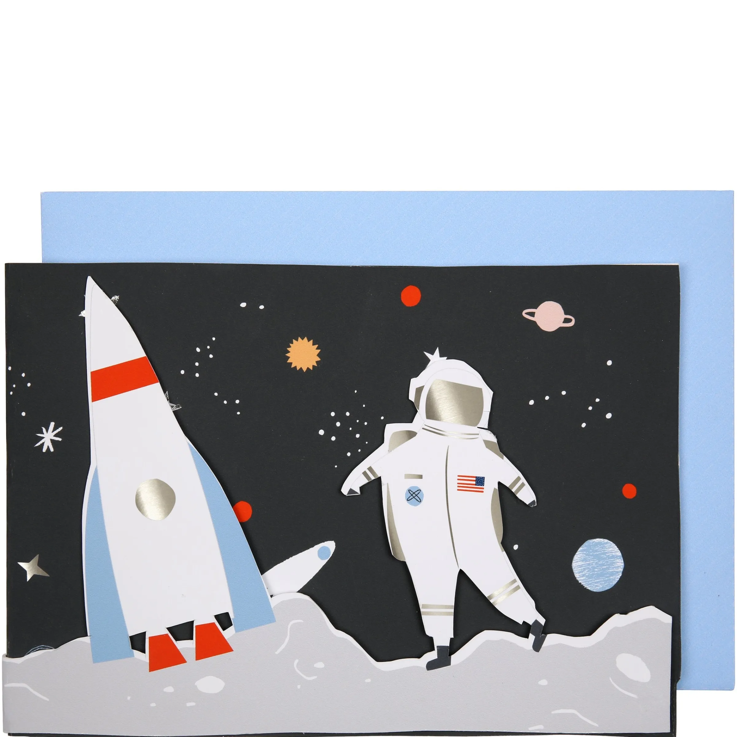 3d Space Scene Birthday Card>Meri Meri Outlet