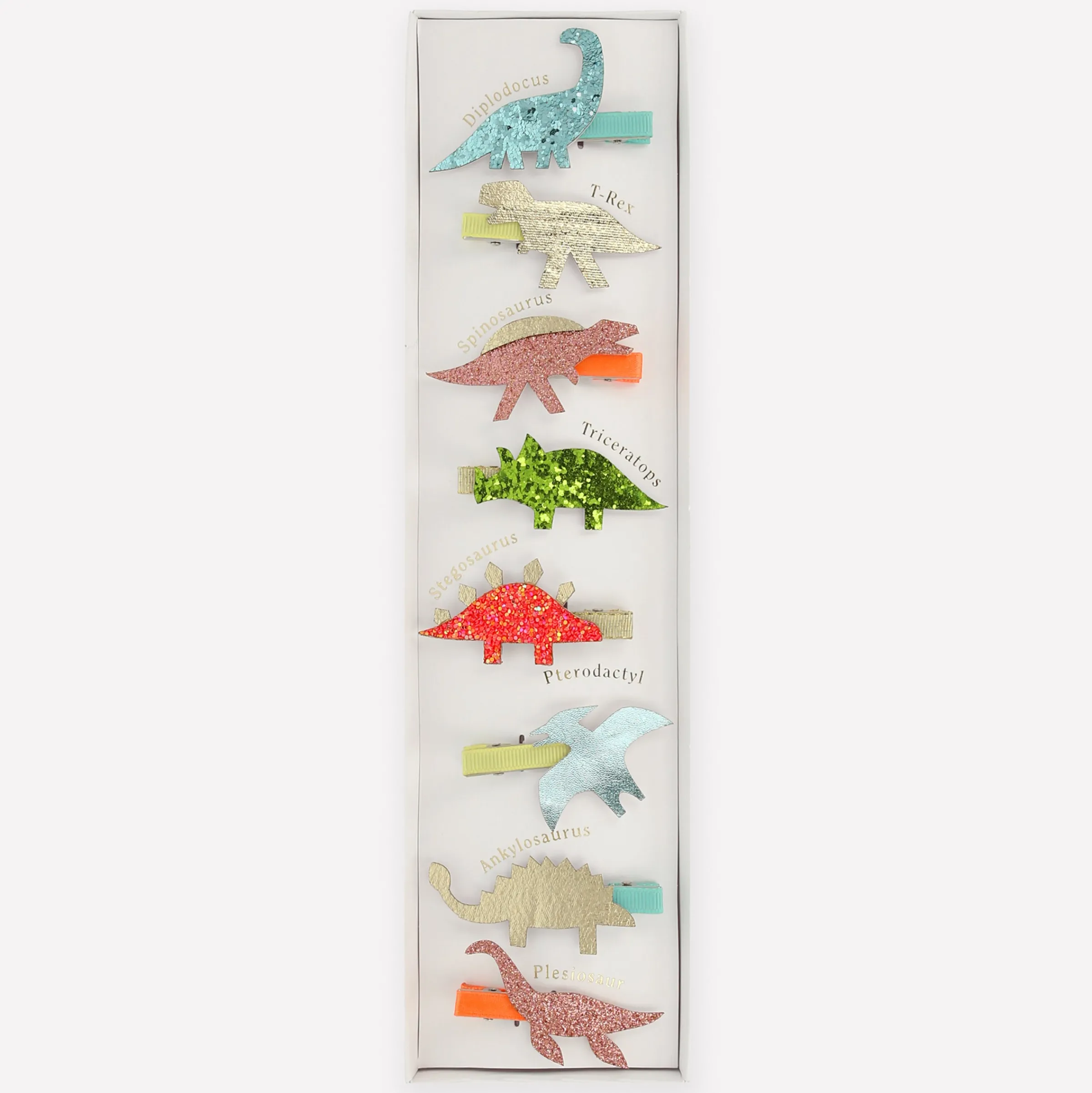 Dino Hair Clips (x 8)>Meri Meri Best