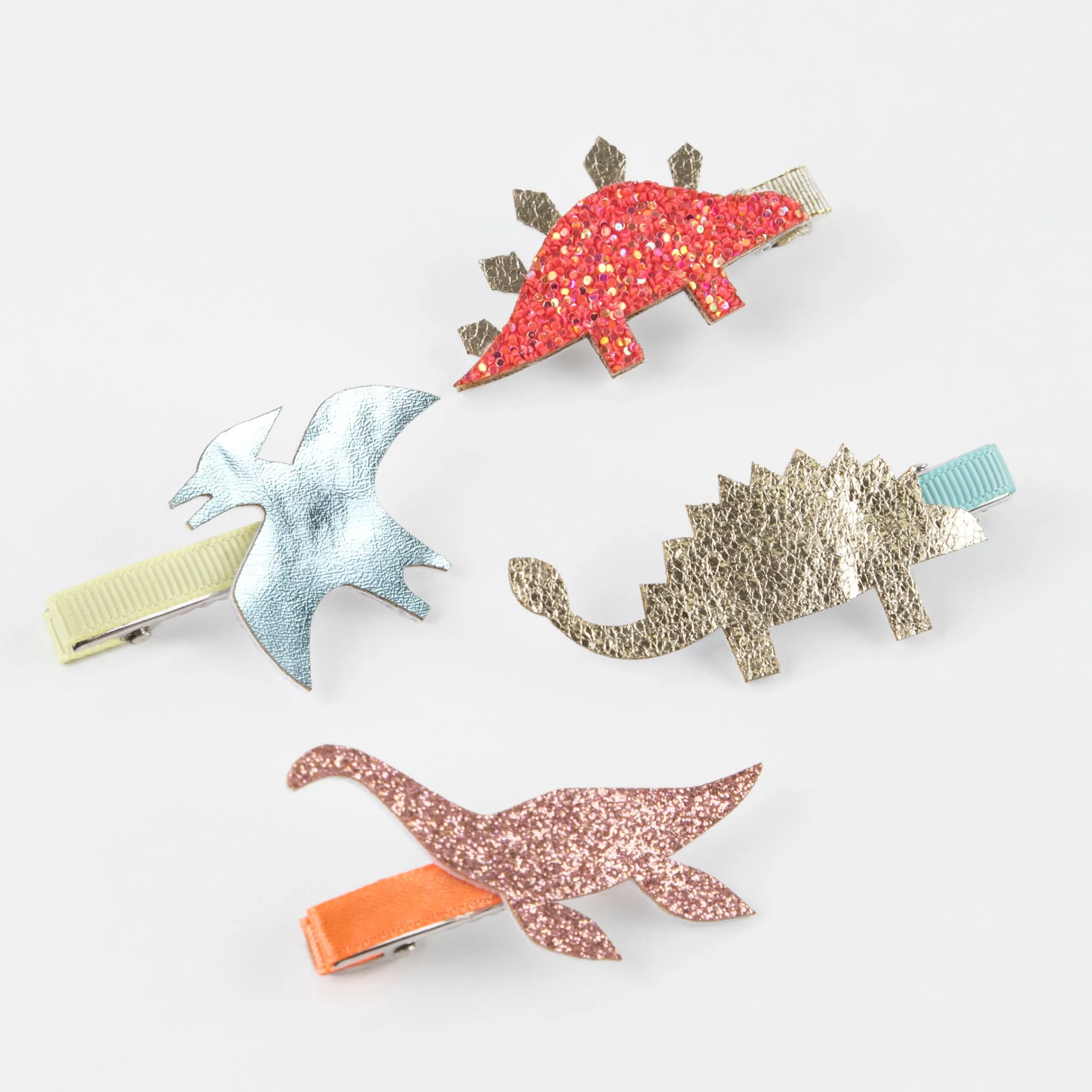 Dino Hair Clips (x 8)>Meri Meri Best