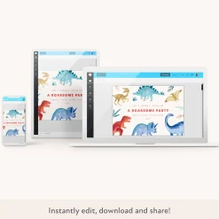 Dinosaur Download & Print Invitation>Meri Meri Best