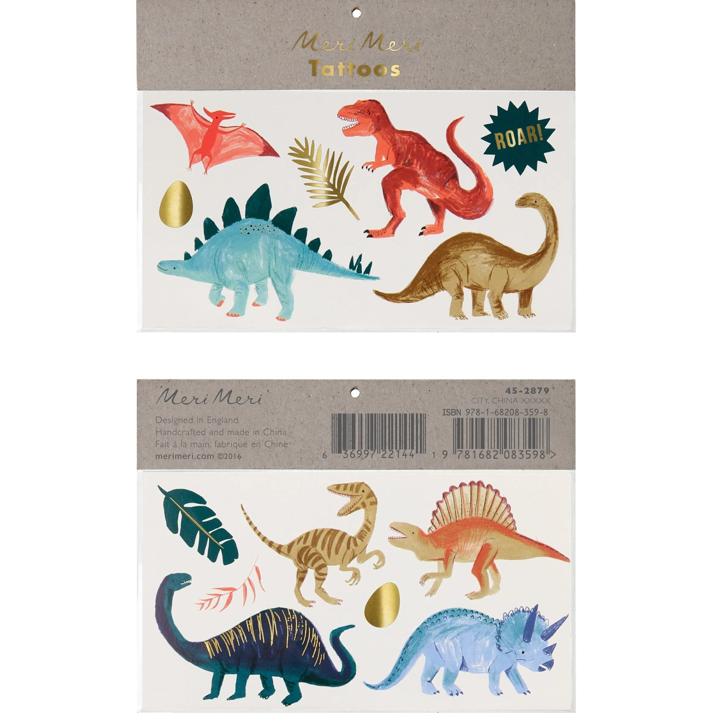 Dinosaur Kingdom Large Temporary Tattoos>Meri Meri Clearance