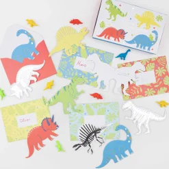 Dinosaurs Kids Valentine's Cards & Erasers Set (x 12)>Meri Meri Discount