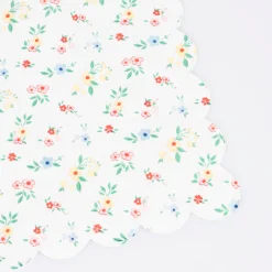 Ditsy Posy Scalloped Small Napkins (x 16)>Meri Meri Hot