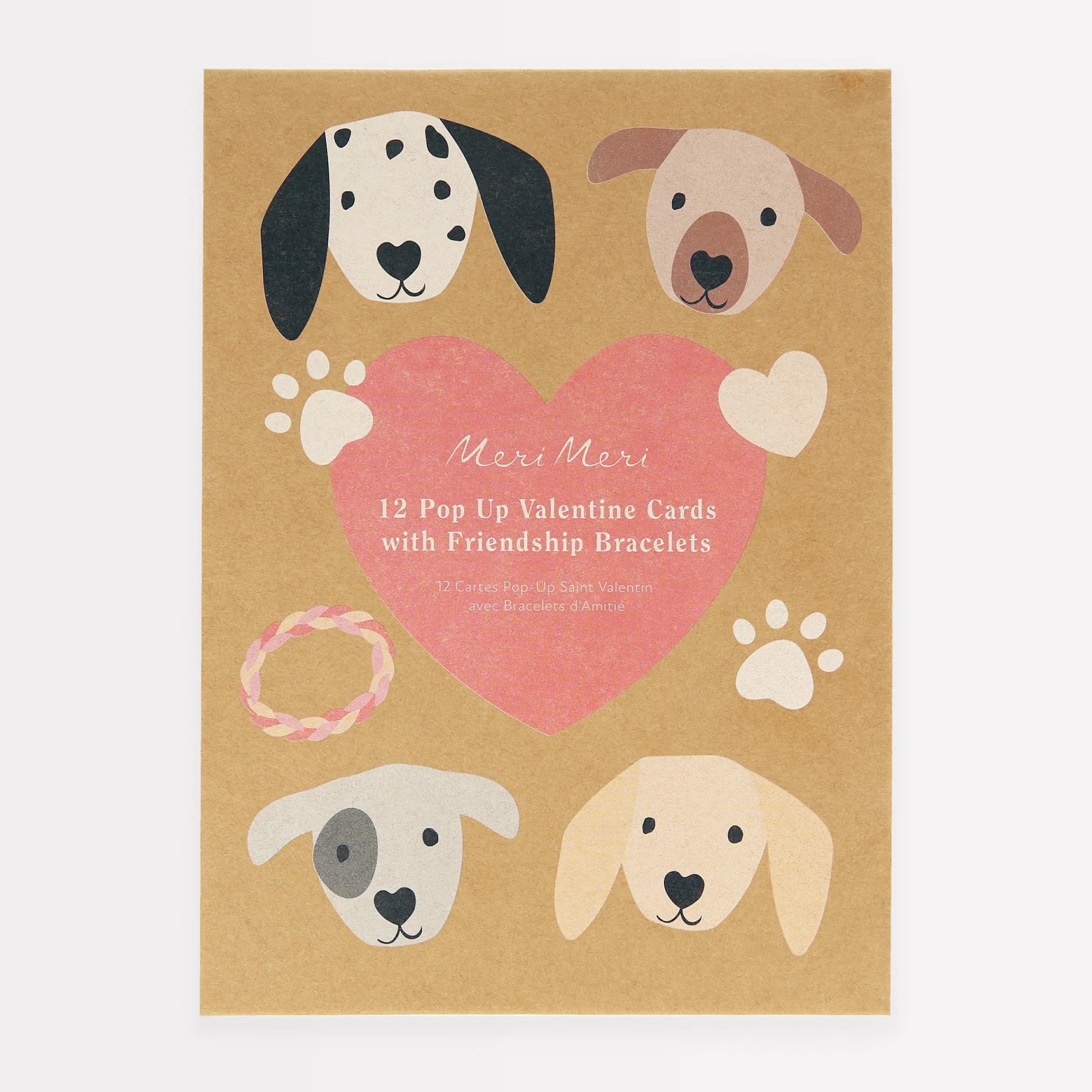 Dog Valentine's Cards (x 12)>Meri Meri Online