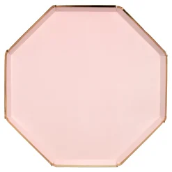 Dusky Pink Dinner Plates (x 8)>Meri Meri Clearance