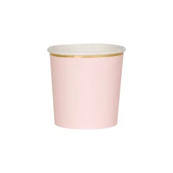 Dusky Pink Tumbler Cups (x 8)>Meri Meri Clearance