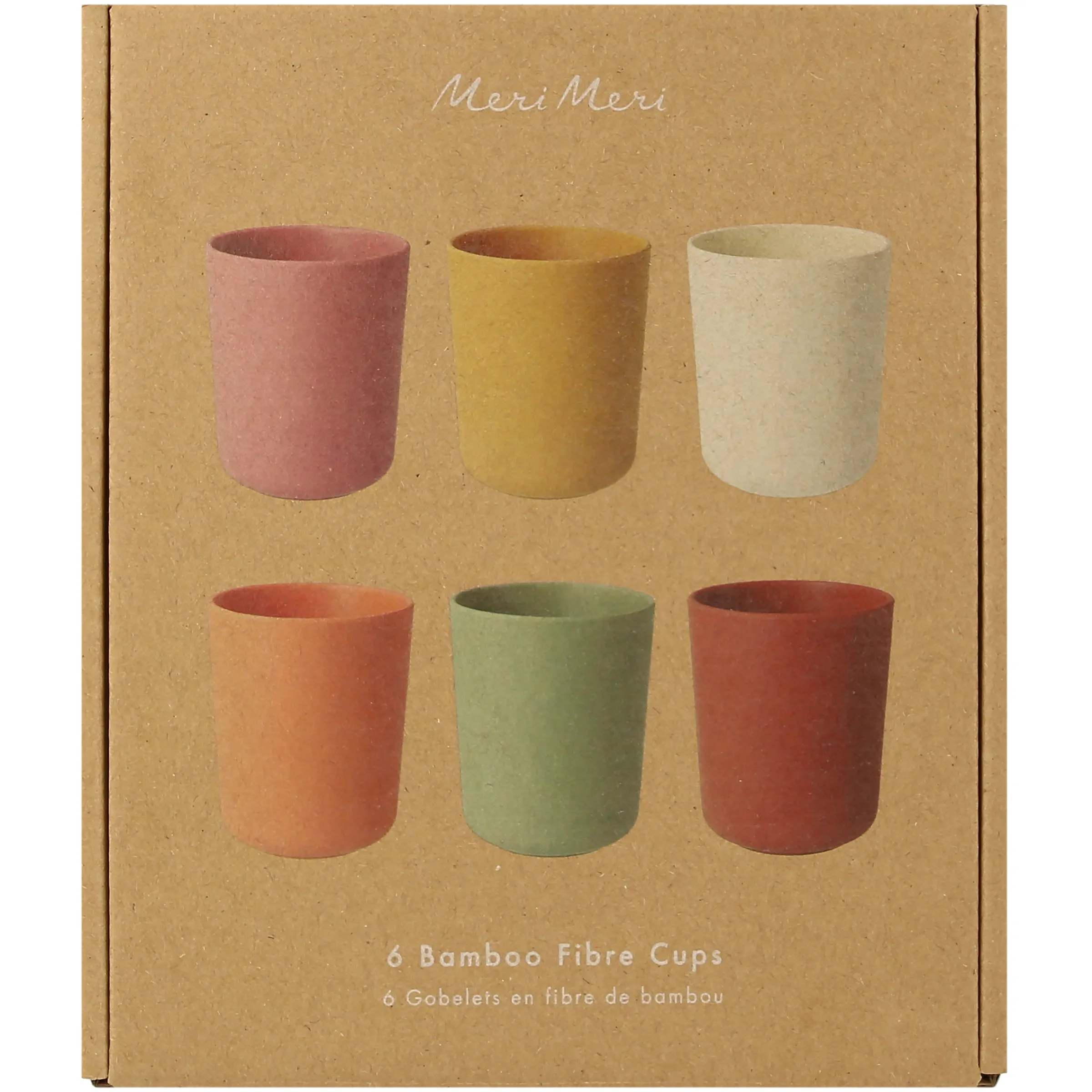 Earthy Reusable Bamboo Cups (x 6)>Meri Meri Discount