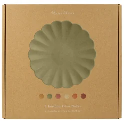 Earthy Small Reusable Bamboo Plates (x 6)><noscript><img width=