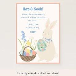 Easter Egg Hunt Download & Print Invitation>Meri Meri Hot