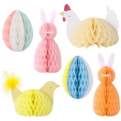 Easter Honeycomb Decorations (x 6)>Meri Meri Outlet