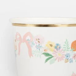 Elegant Floral Cups (x 8)><noscript><img width=