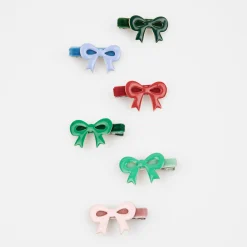 Enamel Bow Hair Clips (x 6)>Meri Meri Sale