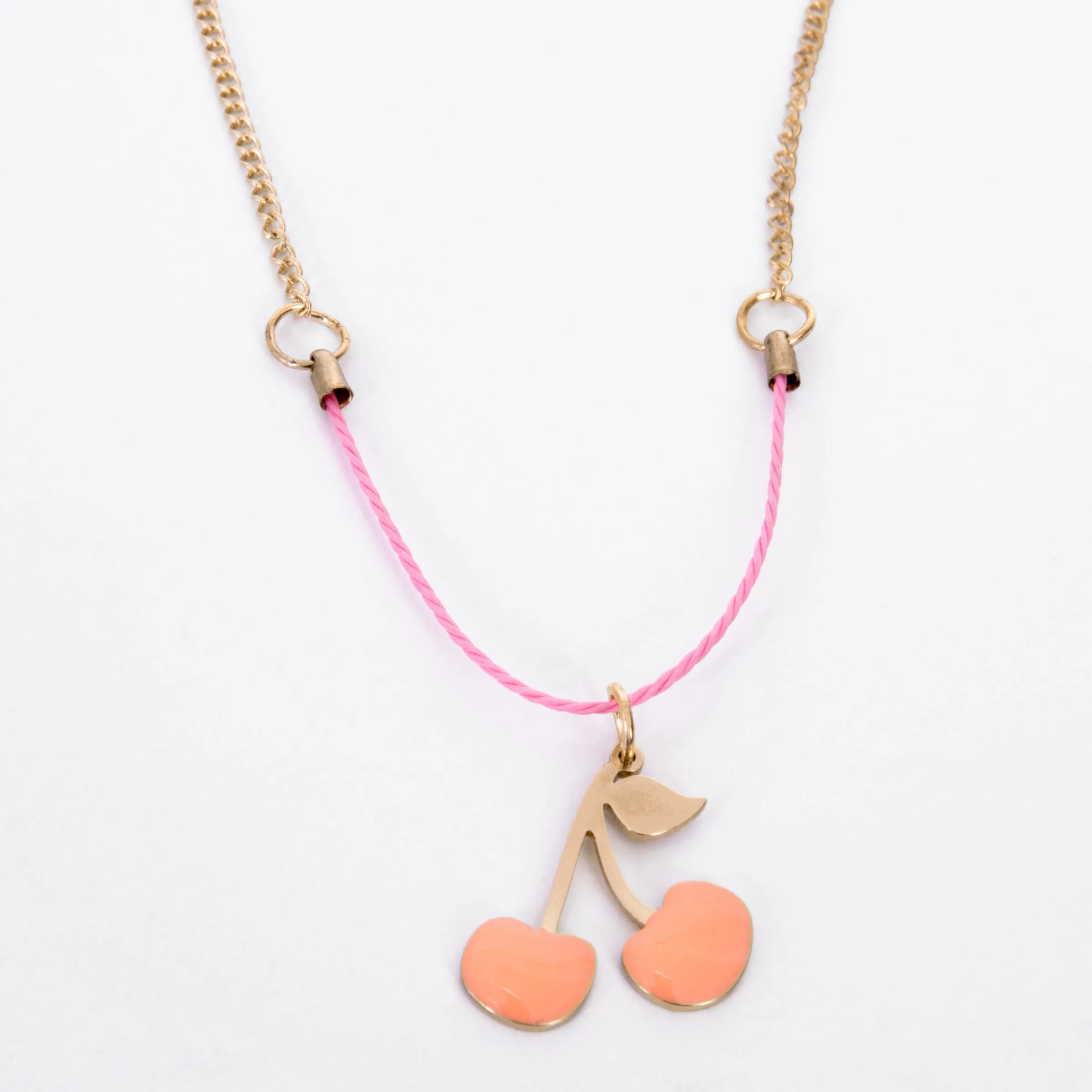 Enamel Cherries Necklace>Meri Meri New