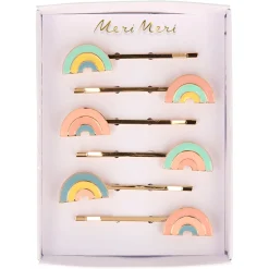 Enamel Rainbow Hair Slides (x 6)><noscript><img width=