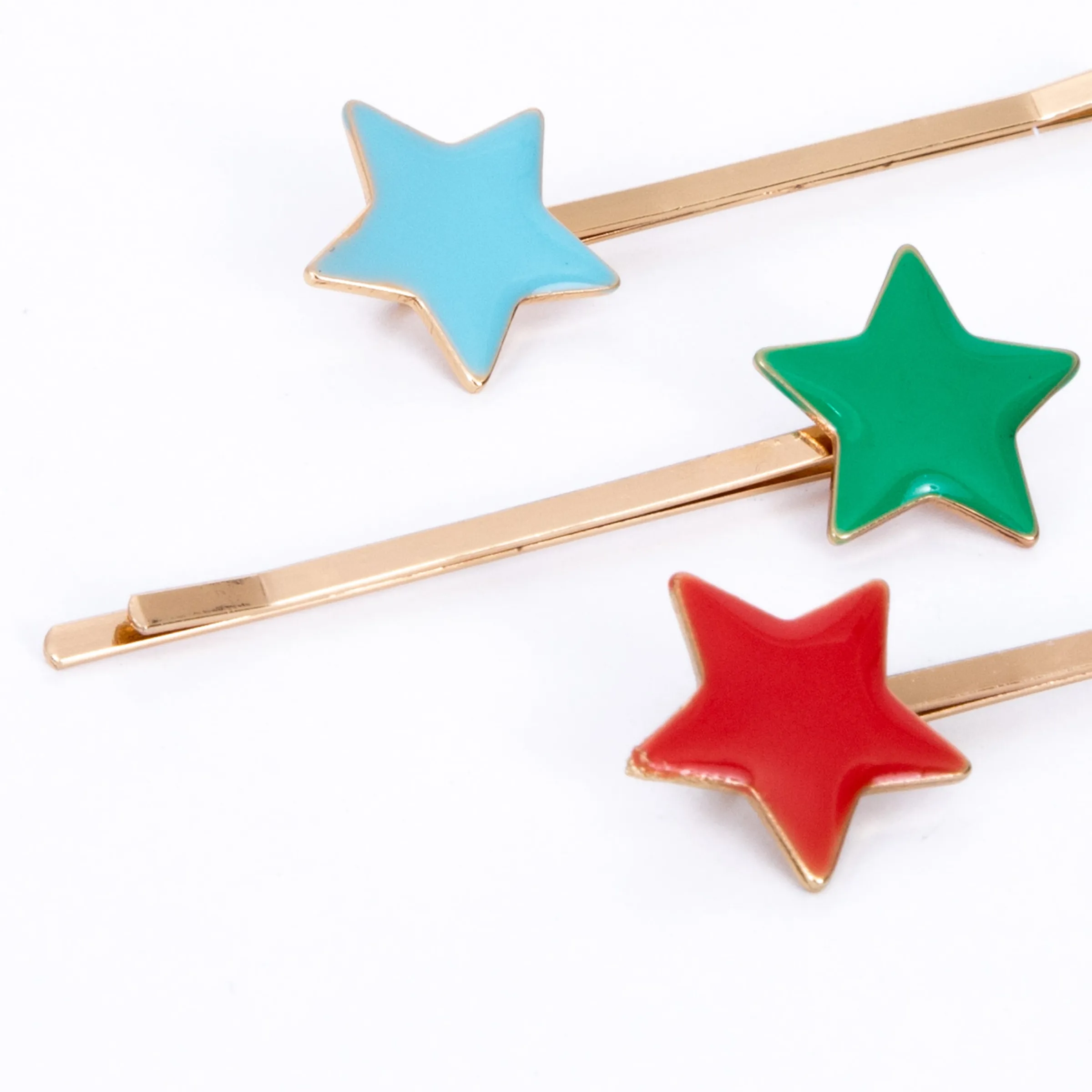Enamel Star Hair Slides (x 6)>Meri Meri Outlet