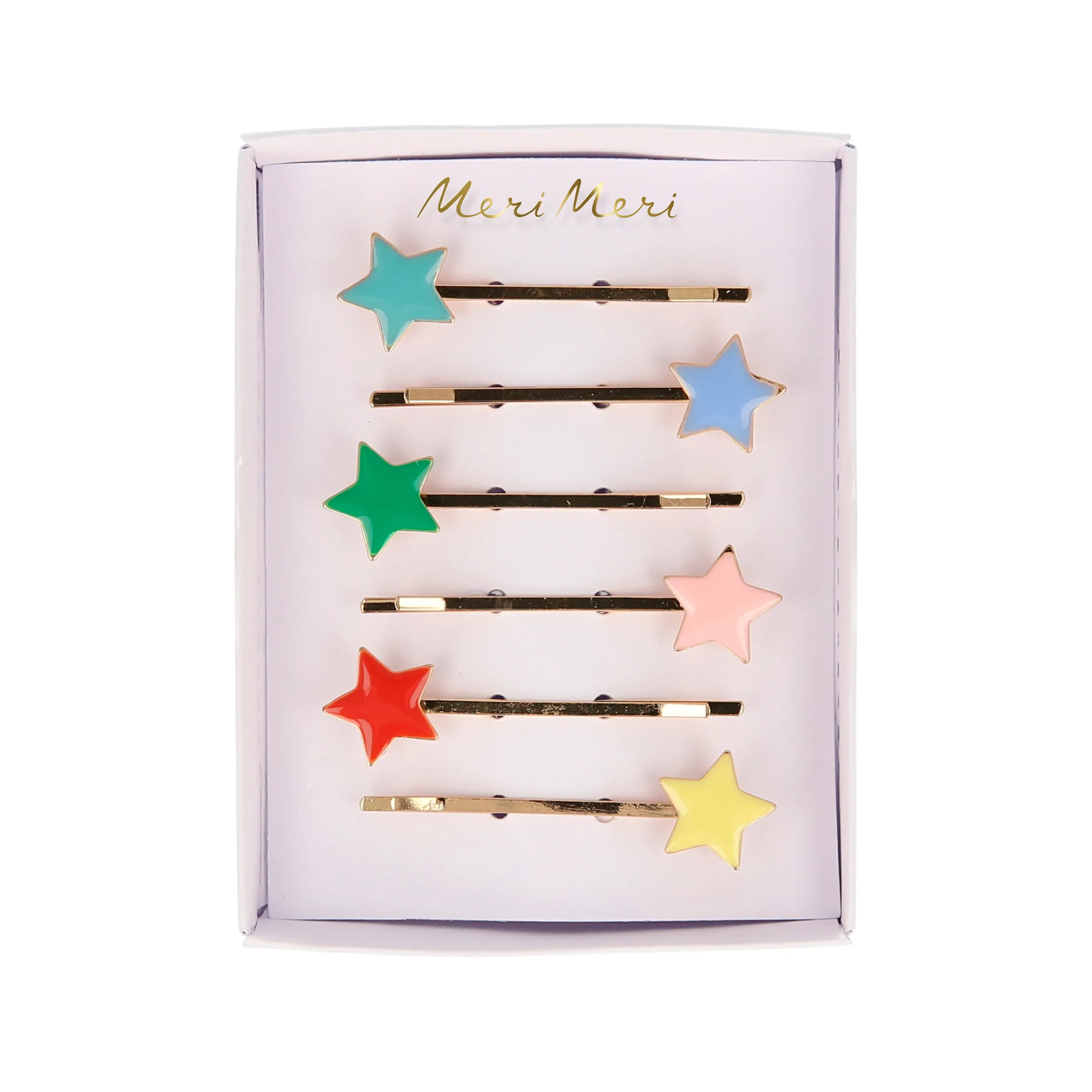 Enamel Star Hair Slides (x 6)>Meri Meri Outlet