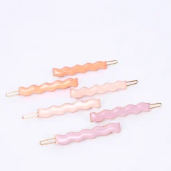 Enamel Wavy Hair Clips (x 12)><noscript><img width=