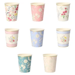 English Garden Party Cups (x 8)>Meri Meri Hot